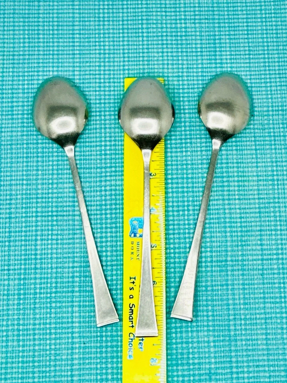 3 Vtg Zani Sabrina Teaspoons Stainless MCM Nencioni And Moleri 1978 Italy 7.25”